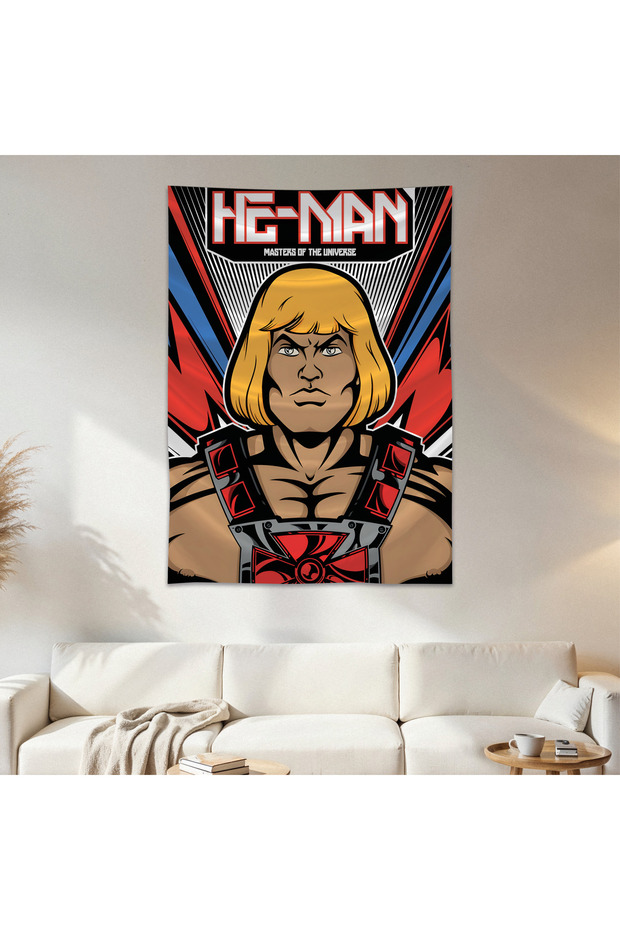 He-Man Wall Drape Wall Tapestry First Quality Satin Fabric Poster