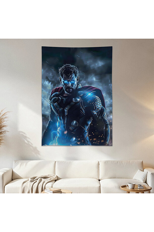 Thor Wall Cloth Wall Tapestry First Quality Satin Fabric Poster