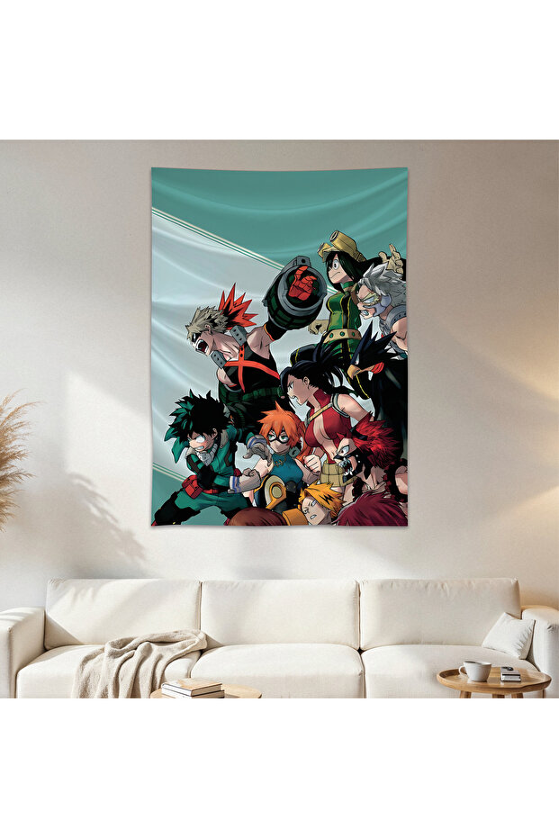My Hero Academia Wall Cloth Wall Tapestry First Quality Satin Fabric Poster