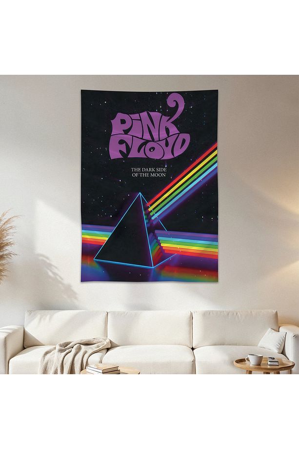 Pink Floyd Duvar Örtüsü Duvar Halısı Birinci Kalite Saten Kumaş Poster - 1