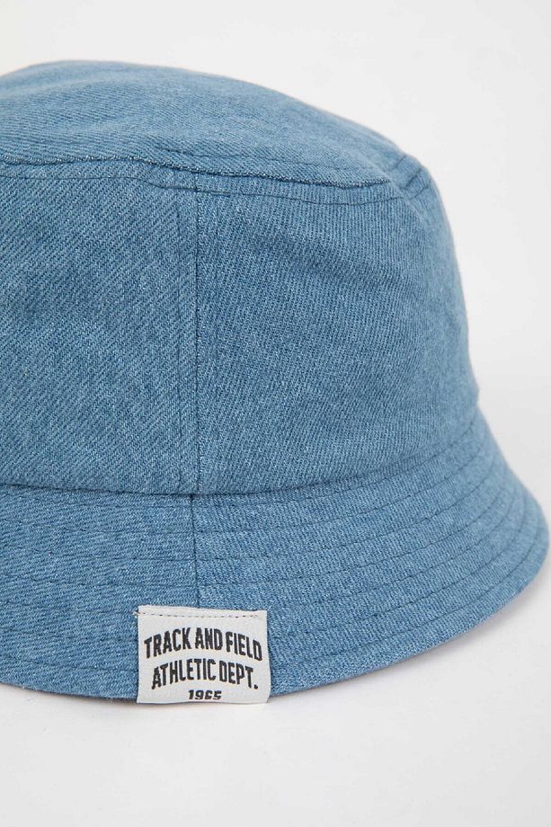 Erkek Çocuk Etiket Baskılı Jean Bucket Şapka B7890A824SM - 2