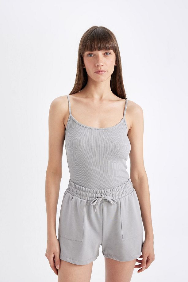 Regular Fit Yuvarlak Yaka Fitilli Kaşkorse Basic Düz Atlet D3326ax24sm - 3