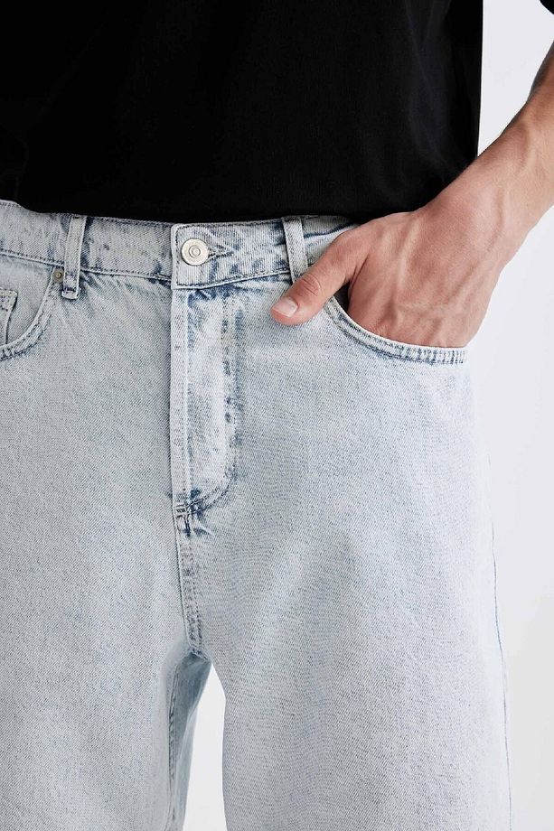 Straight Fit Jean Bermuda Şort D3955AX24SM - 4