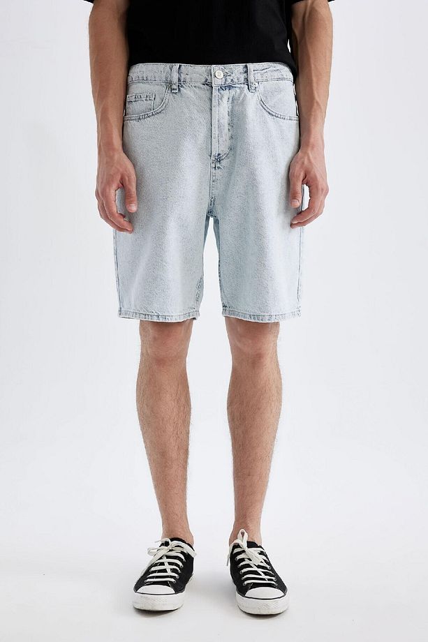 Straight Fit Jean Bermuda Şort D3955AX24SM - 1