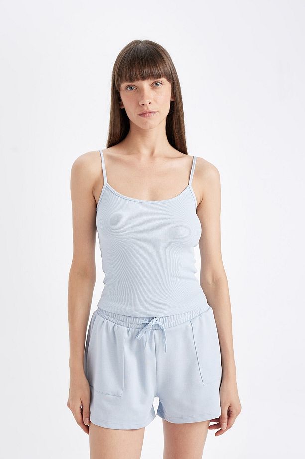 Regular Fit Yuvarlak Yaka Fitilli Kaşkorse Basic Düz Atlet D3326ax24sm - 3