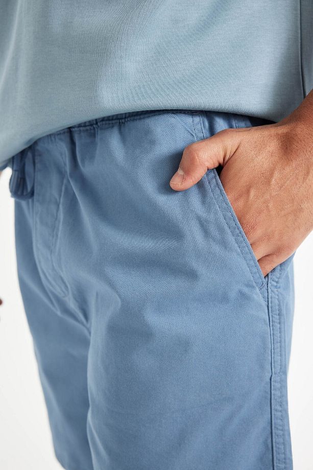 Relax Fit Gabardin Bermuda Şort D4697AX24HS - 5