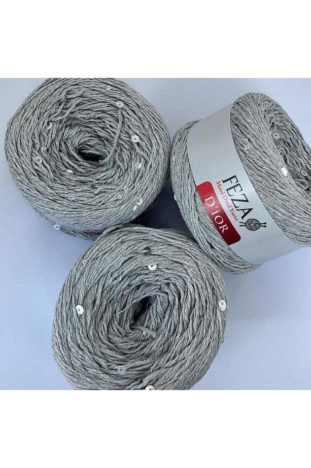 Pullu Örgü Ipi 105-açık Gri Cotton-pamuk Ince Pullu Örgü Ipi % 75 Pamuk 100 gr 310 M D'ior 1 Adet - 2