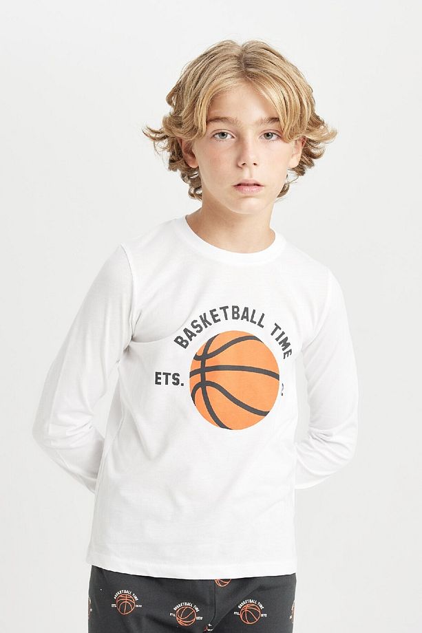 Erkek Çocuk Pijama Takımı Baskılı Uzun Kollu Üst Uzun Alt D5211a824wn - 4