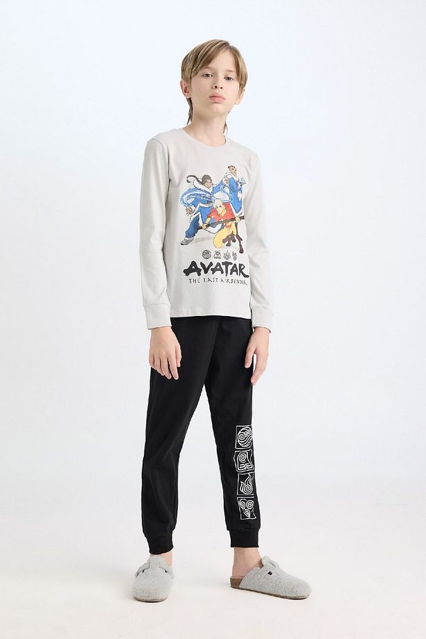 Erkek Çocuk Pijama Takımı Avatar The Last Airbender Uzun Kollu Üst Uzun Alt D3625a824wn - 1