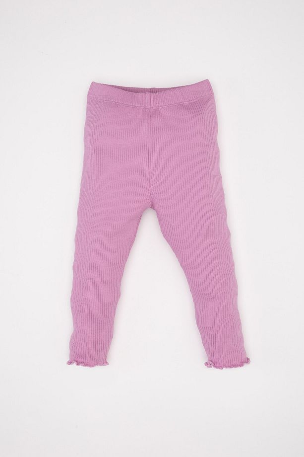 Kız Bebek 2li Takım Fitilli Kaşkorse Uzun Kollu Basic Düz Tişört Tayt D6200a5ns - 2