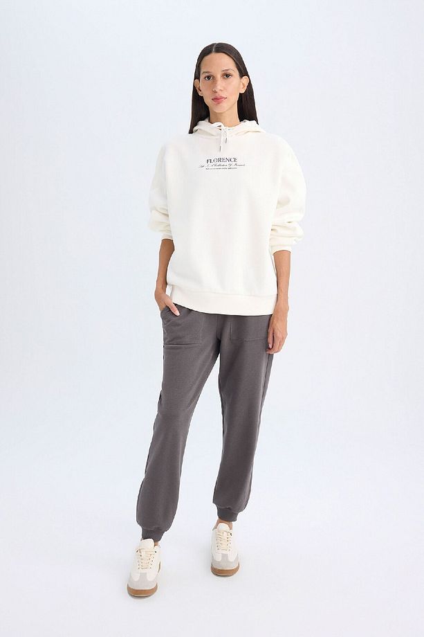 Regular Fit Jogger Eşofman Altı Basic Düz Beli Lastikli Bağcıklı Cepli V2699az24wn - 2