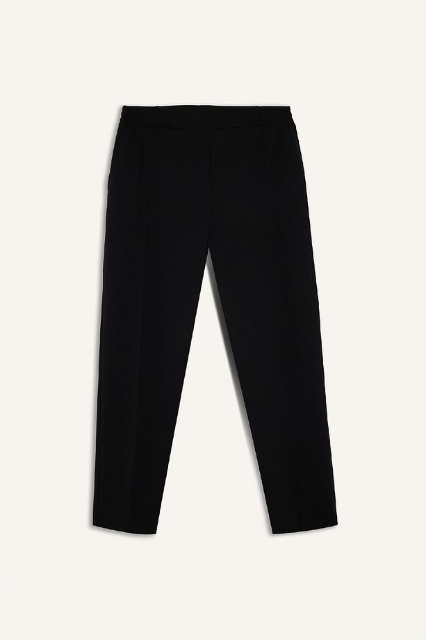 Krep Pantolon Carrot Fit Basic Düz Beli Lastikli Dar Paça Cepli D5950ax24wn - 6