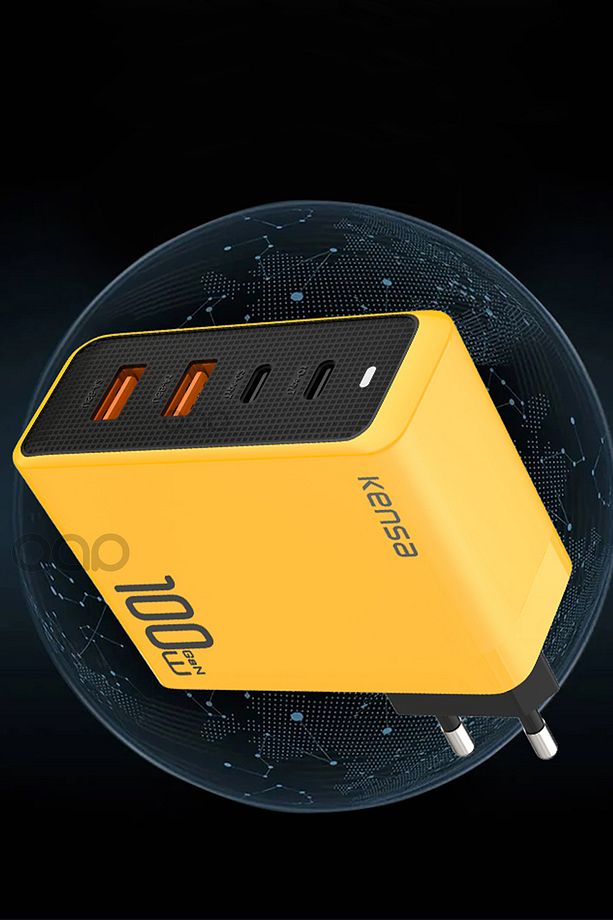 100W Gan3 Turbo Hızlı Şarj Cihazı Type-C QC PD 2xUsb-C 1xUsb-A (Gerçek 100 Watt) - 3