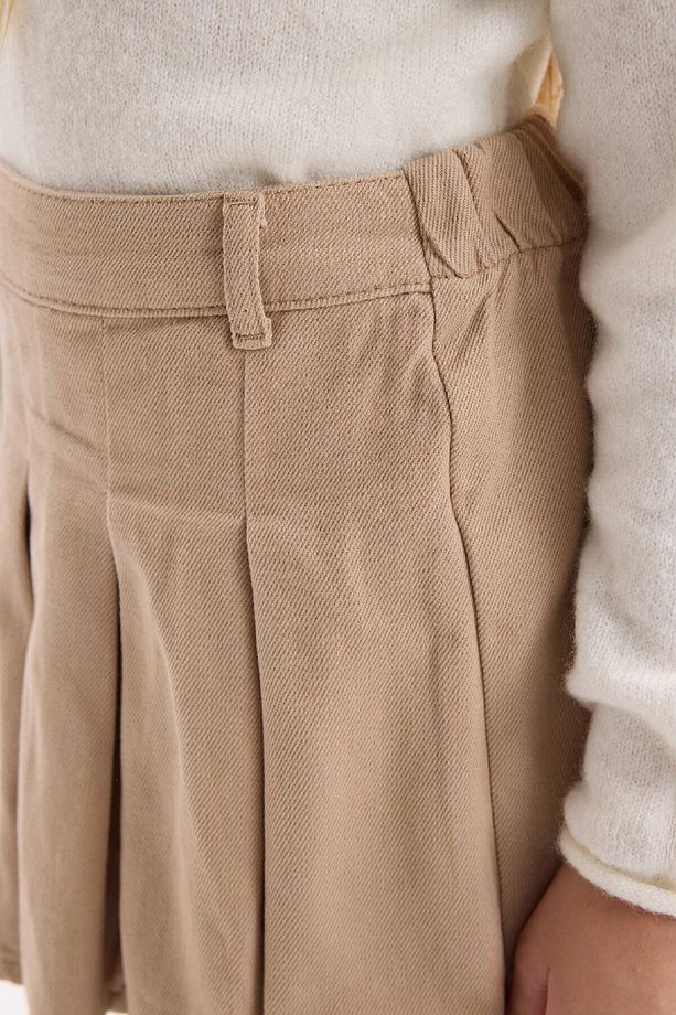 Kız Çocuk Pileli Gabardin Şort Etek D6042A824WN - 5