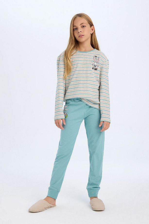 Kız Çocuk Pijama Takımı Looney Tunes Uzun Kollu Üst Uzun Alt D6062a824au - 1