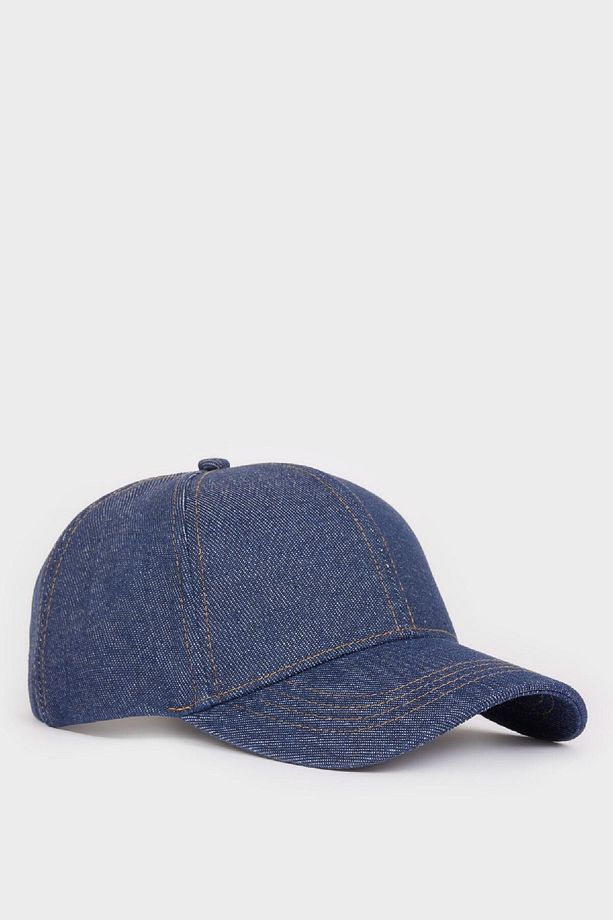 Erkek Etiket Baskılı Jean Cap Şapka A9520AX25SM - 3