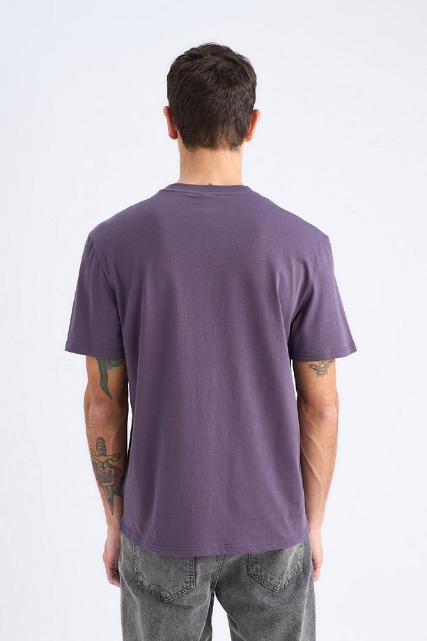 %100 Pamuk New Regular Fit Bisiklet Yaka Basic Düz Kısa Kollu Tişört V7699az25sp - 6