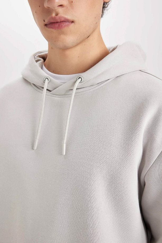 Regular Fit Kapüşonlu Kanguru Cepli Içi Yumuşak Tüylü Basic Düz Sweatshirt X8283az25sp - 6