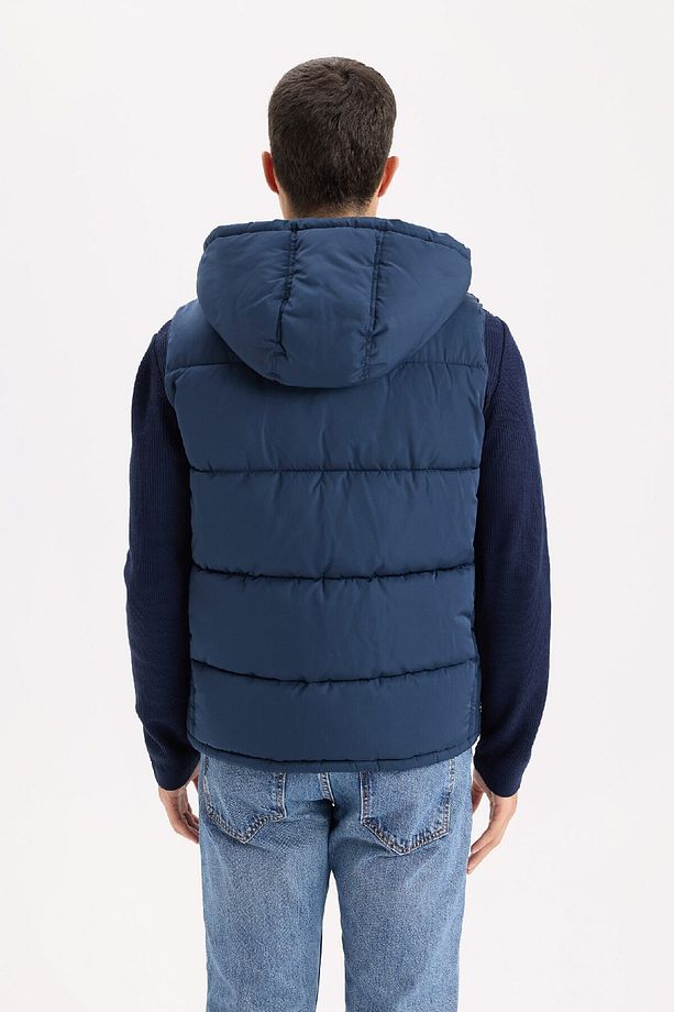 Regular Fit Kapüşonlu Fermuarlı Cepli Şişme Yelek D6285ax25sp - 8