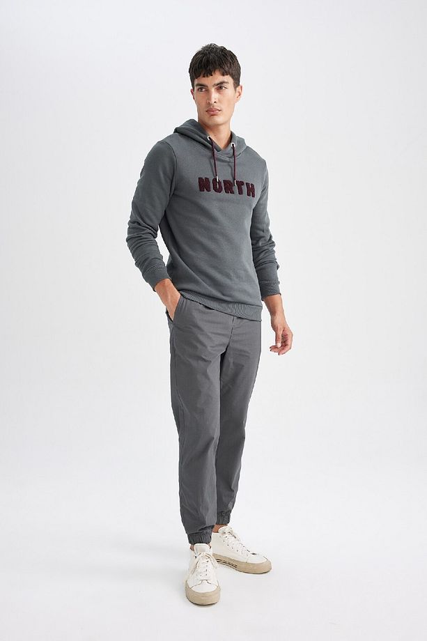 %100 Pamuk Yazlık Jogger Pantolon Basic Düz Beli Bağcıklı Cepli Lastikli Paça D7782ax24au - 3