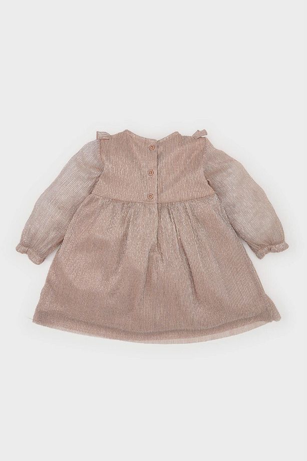 Kız Bebek Uzun Kollu Şifon Elbise B2334A524WN - 4