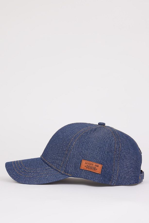 Erkek Etiket Baskılı Jean Cap Şapka A9520AX25SM - 4