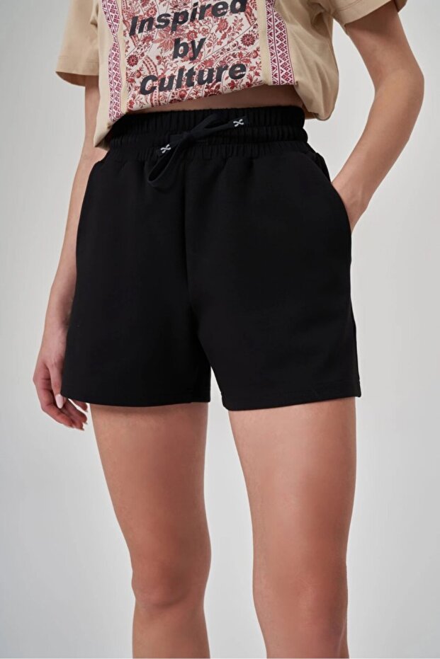 Kadın Siyah Şort 1523105 - 4