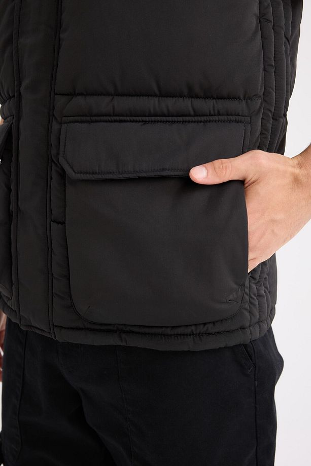 Regular Fit Kapüşonlu Fermuarlı Cepli Şişme Yelek D6285ax25sp - 6