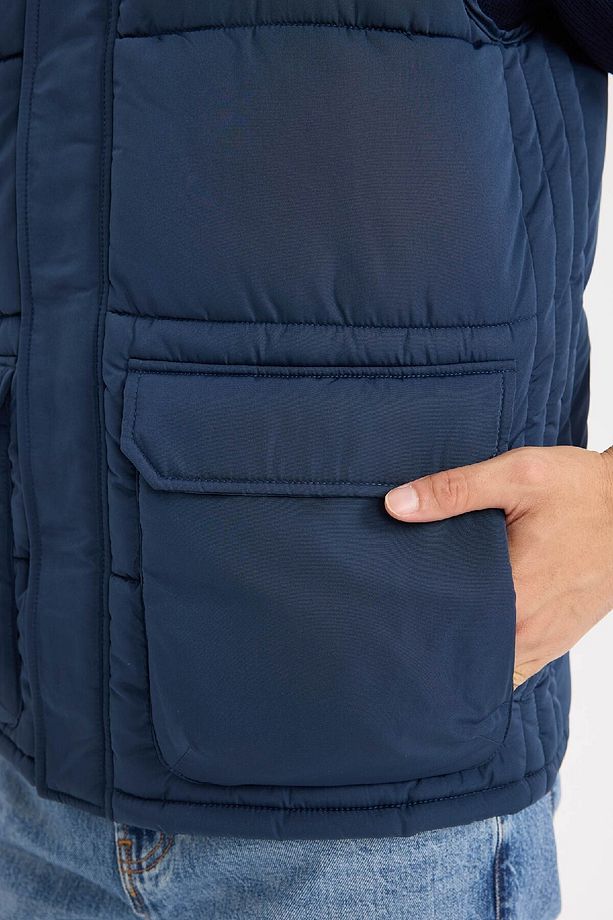 Regular Fit Kapüşonlu Fermuarlı Cepli Şişme Yelek D6285ax25sp - 6