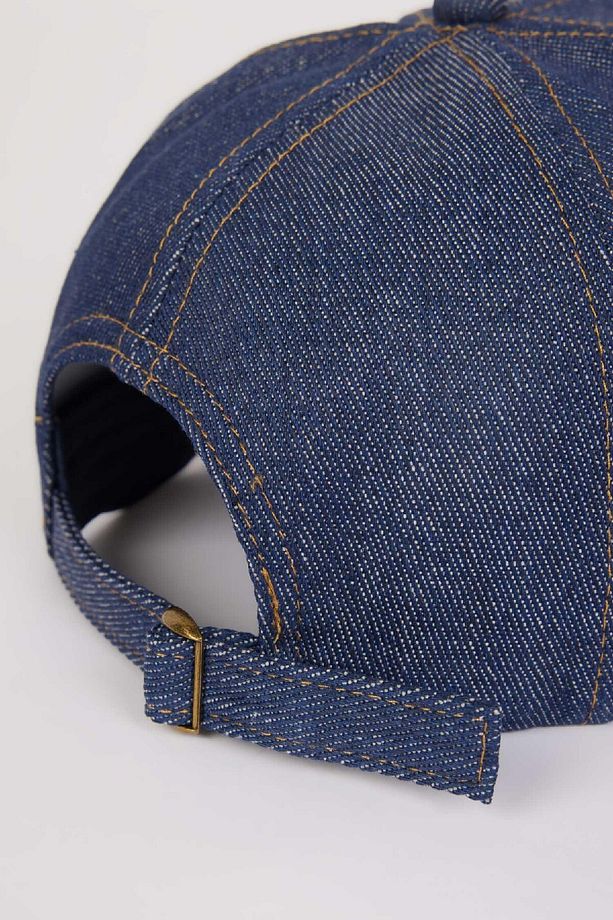 Erkek Etiket Baskılı Jean Cap Şapka A9520AX25SM - 7
