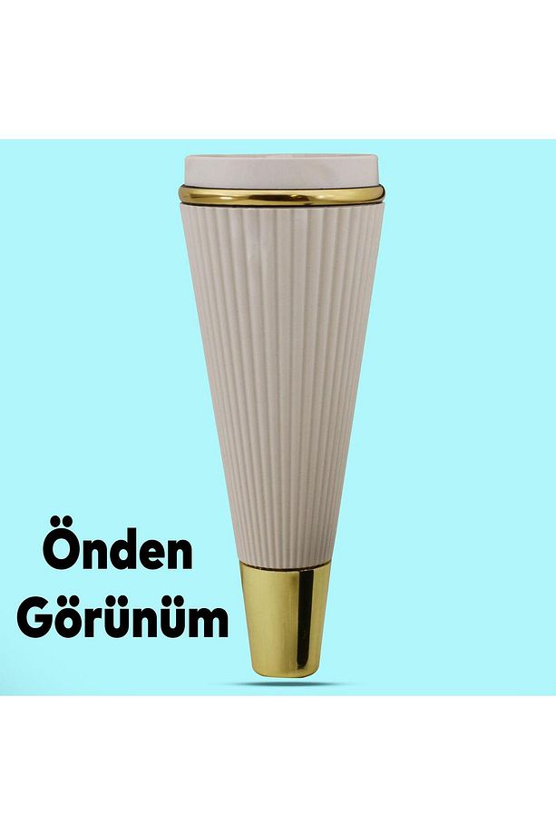 İron Mobilya Ayağı 19 cm Krem Gold Lüks Kanepe Koltuk Tv Ünitesi Ayak Yükseltme Yükseltici Ayakları - 4