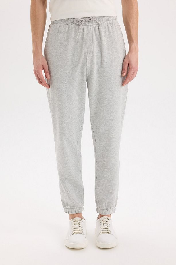 Regular Fit Eşofman Altı Cepli Basic Düz Beli Bağcıklı Lastikli Paça D4416AX25SP - 4