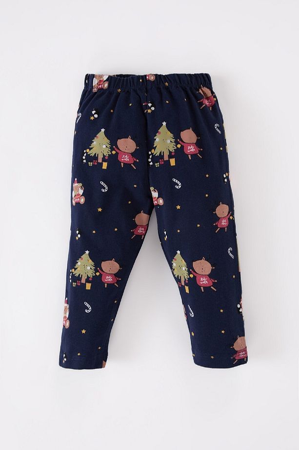 Erkek Bebek Pijama Takımı Yılbaşı Temalı Uzun Kollu Üst Beli Lastikli Uzun Alt D7144a524wn - 2