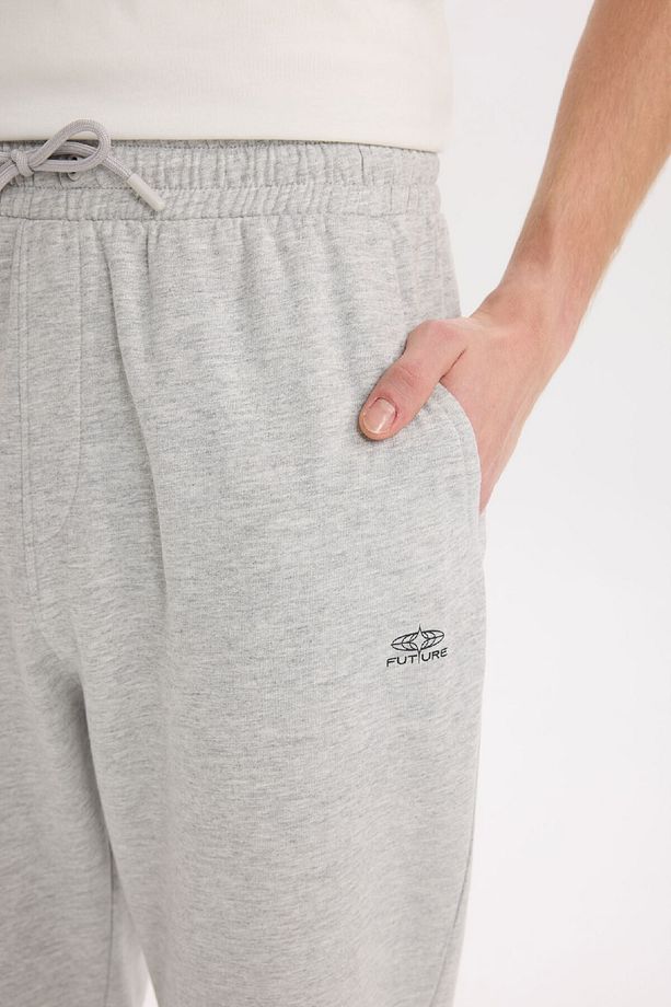 Regular Fit Eşofman Altı Cepli Basic Düz Beli Bağcıklı Lastikli Paça D4416AX25SP - 5