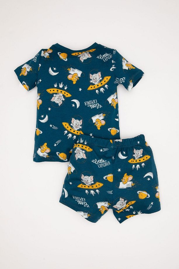 Erkek Bebek Tom & Jerry Pijama Takımı Kısa Kollu Penye Üst Şort D8322a5ns - 5