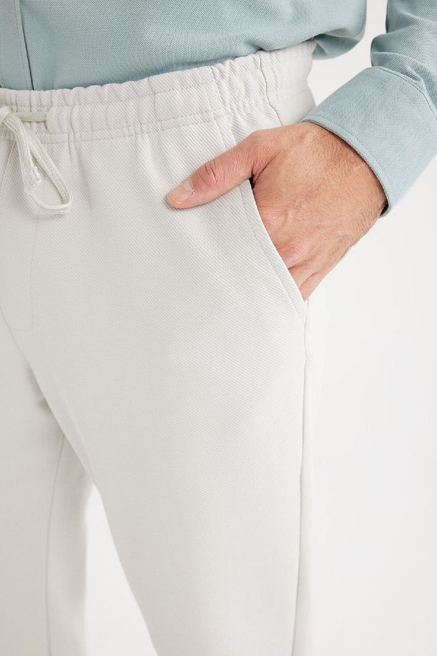 Jogger Pantolon Esnek Basic Düz Beli Bağcıklı Cepli Düz Paça C6022ax25sp - 8