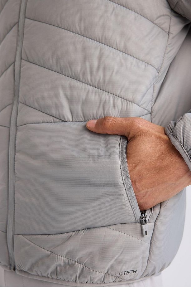 DeFactoFit Su İtici Regular Fit Kapüşonlu Fermuarlı Dokuma Mont D6183AX25SP - 7
