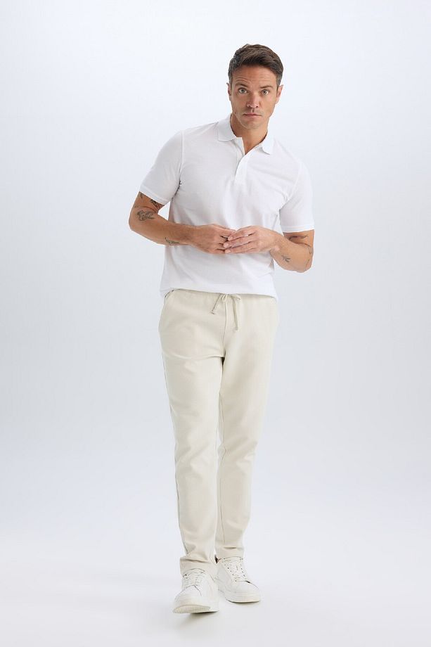 Jogger Pantolon Esnek Basic Düz Beli Bağcıklı Cepli Düz Paça C6022ax25sp - 3