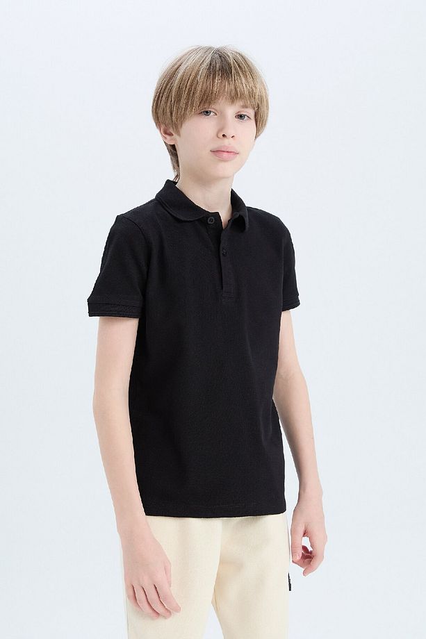 Erkek Çocuk Basic Düz Pike Kısa Kollu Polo Tişört K1689a625sm - 4