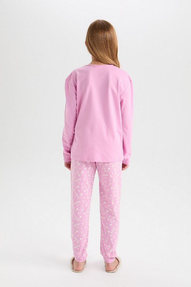 Kız Çocuk Pijama Takımı Baskılı Uzun Kollu Üst Uzun Alt D8191a8ns - 5