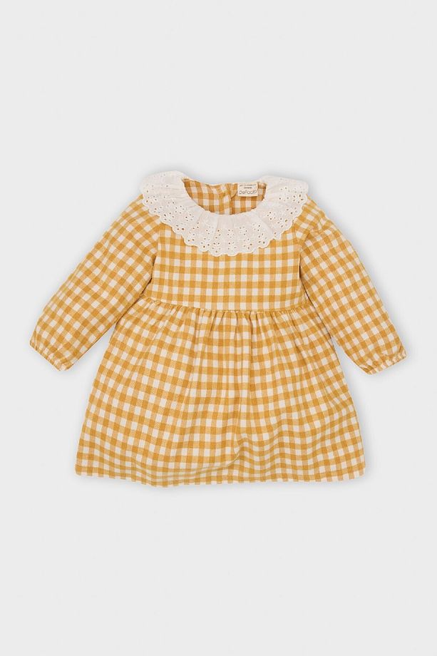 Kız Bebek Uzun Kollu Flanel Elbise D8461A5NS - 1