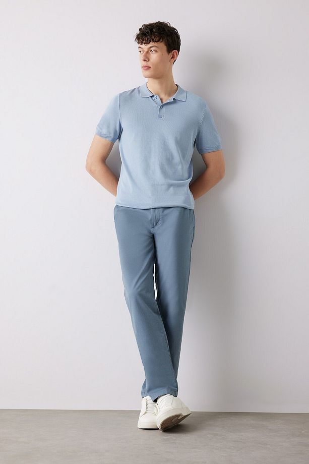 Regular Fit Normal Kesim Yazlık Düz Paça Chino Kanvas Pantolon D7349ax25sp - 1