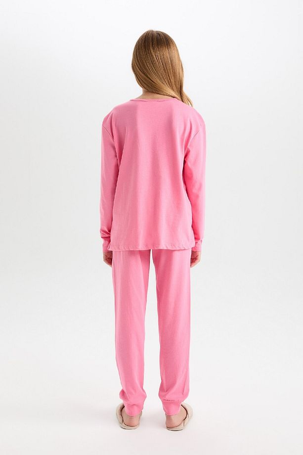 Kız Çocuk Pijama Takımı Baskılı Uzun Kollu Üst Uzun Alt D8586a8ns - 5