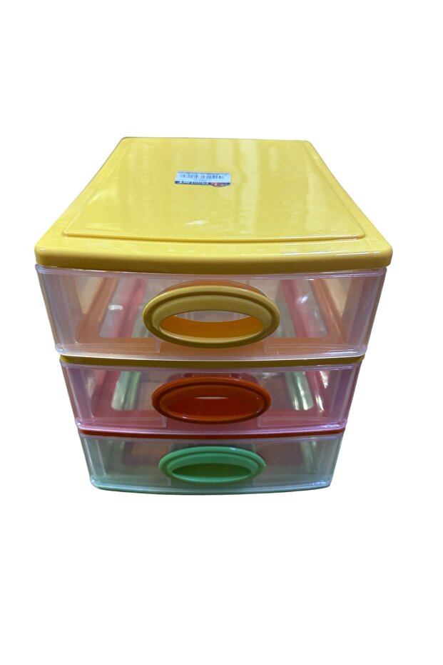 3 Tier Box with Drawer Desk Top Organizer Multicolor - 2