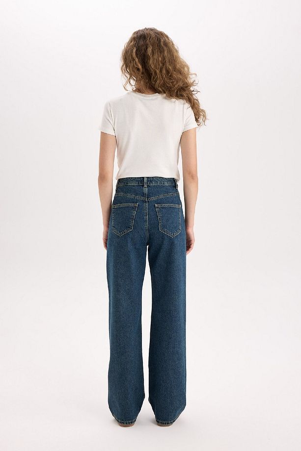 90's Wide Leg Yüksek Bel Geniş Paça Uzun Jean Kar Yıkamalı Pantolon D7953ax25sp - 6
