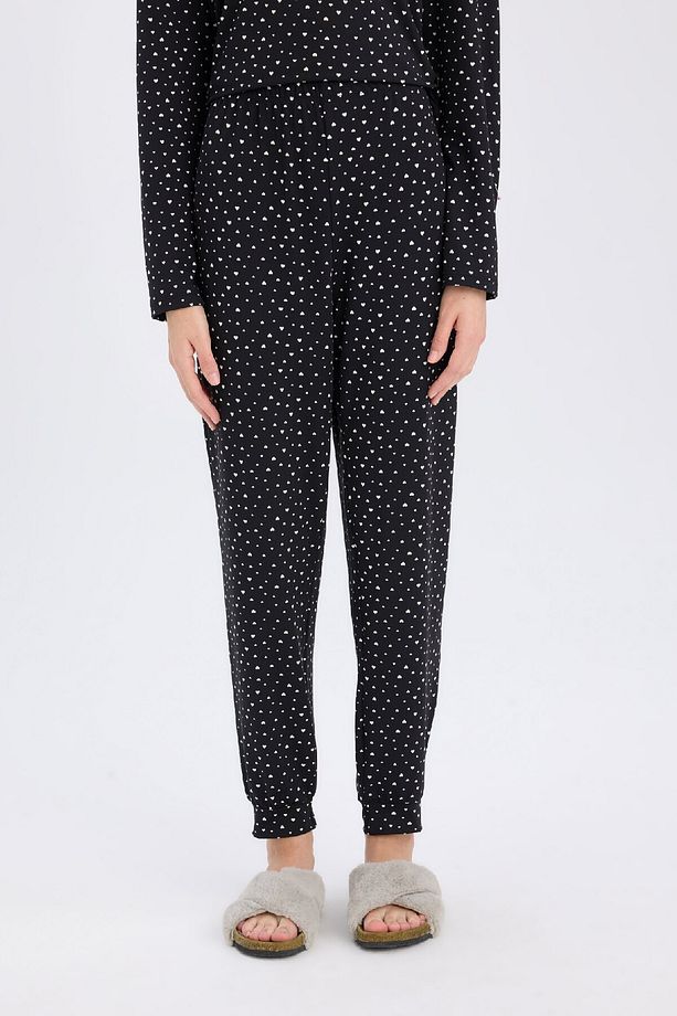 Pijama Takımı Softshell Uzun Kollu Üst Beli Lastikli Uzun Alt-fall In Love D9183ax24wn - 6