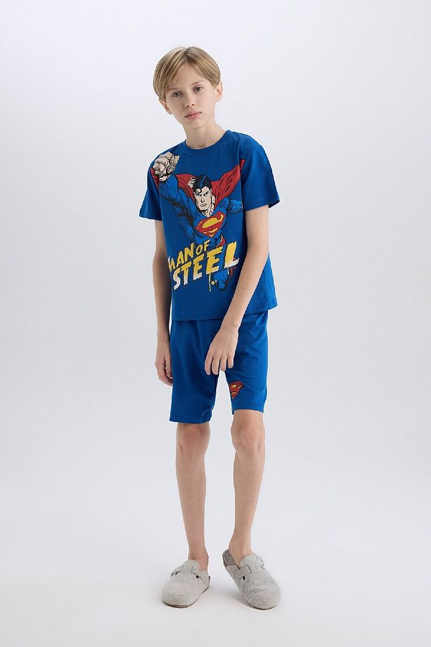 Erkek Çocuk Superman Regular Fit 2li Pijama Takımı - 3