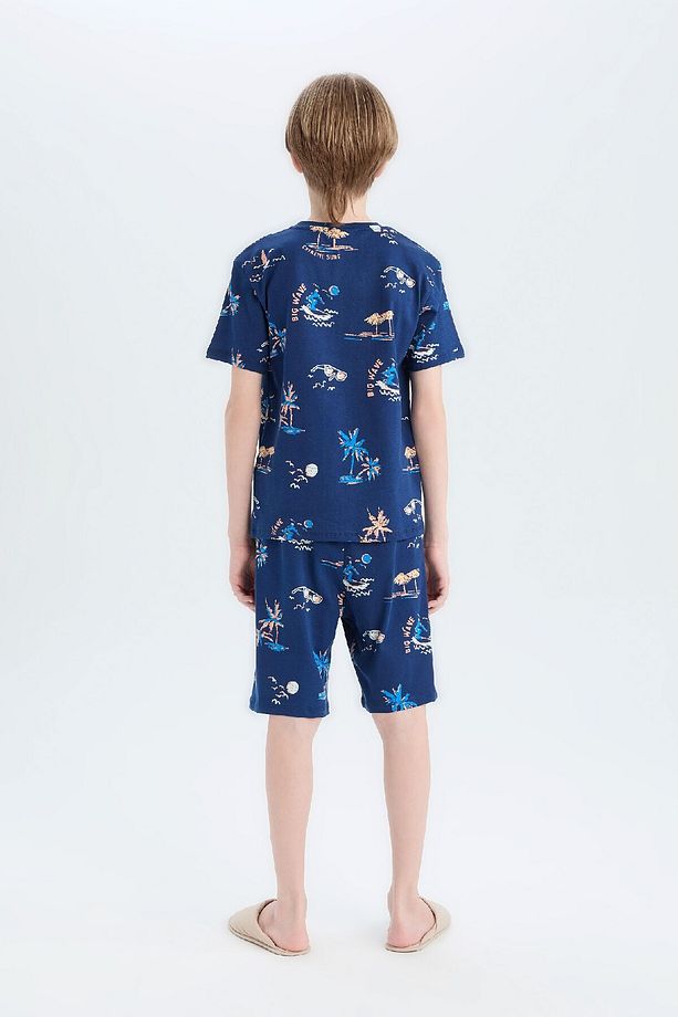 Erkek Çocuk Pijama Takımı Desenli Kısa Kollu Üst Şort D9992a825sm - 8