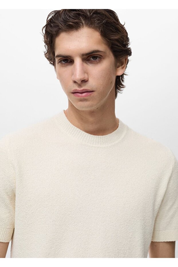 Pamuklu ince dokuma tişört - 6