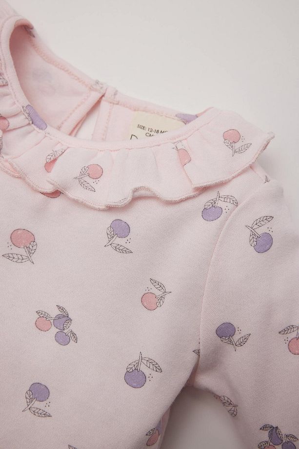 Kız Bebek Pijama Takımı Meyve Desenli Uzun Kollu Üst Uzun Alt D8651A524WN - 3